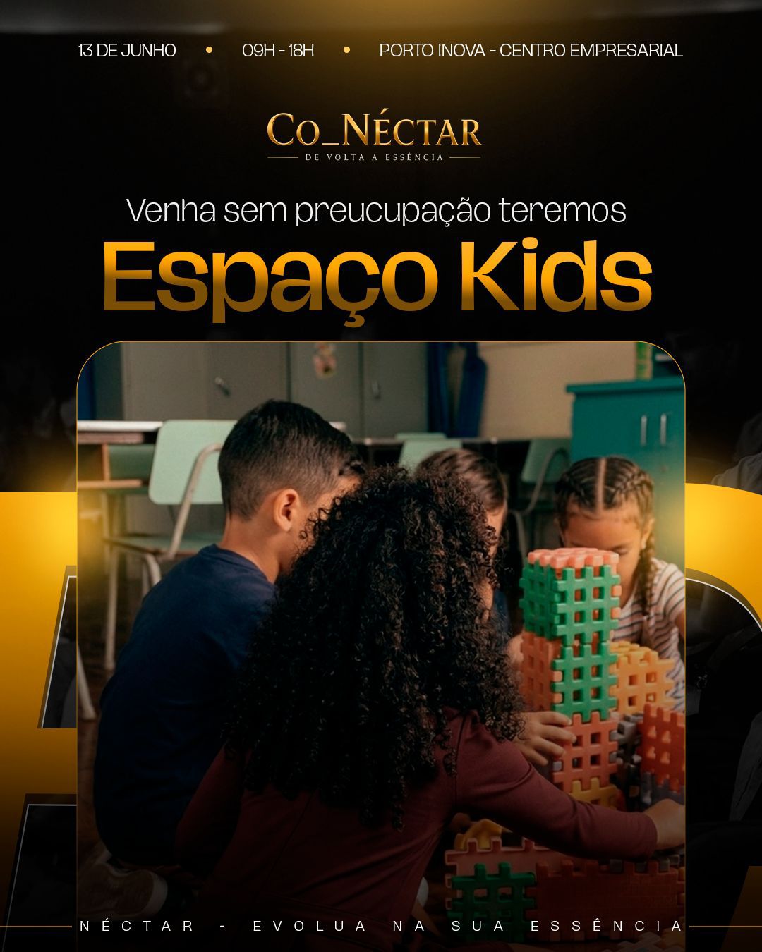 Crianças no Espaço Kids do CO_NÉCTAR